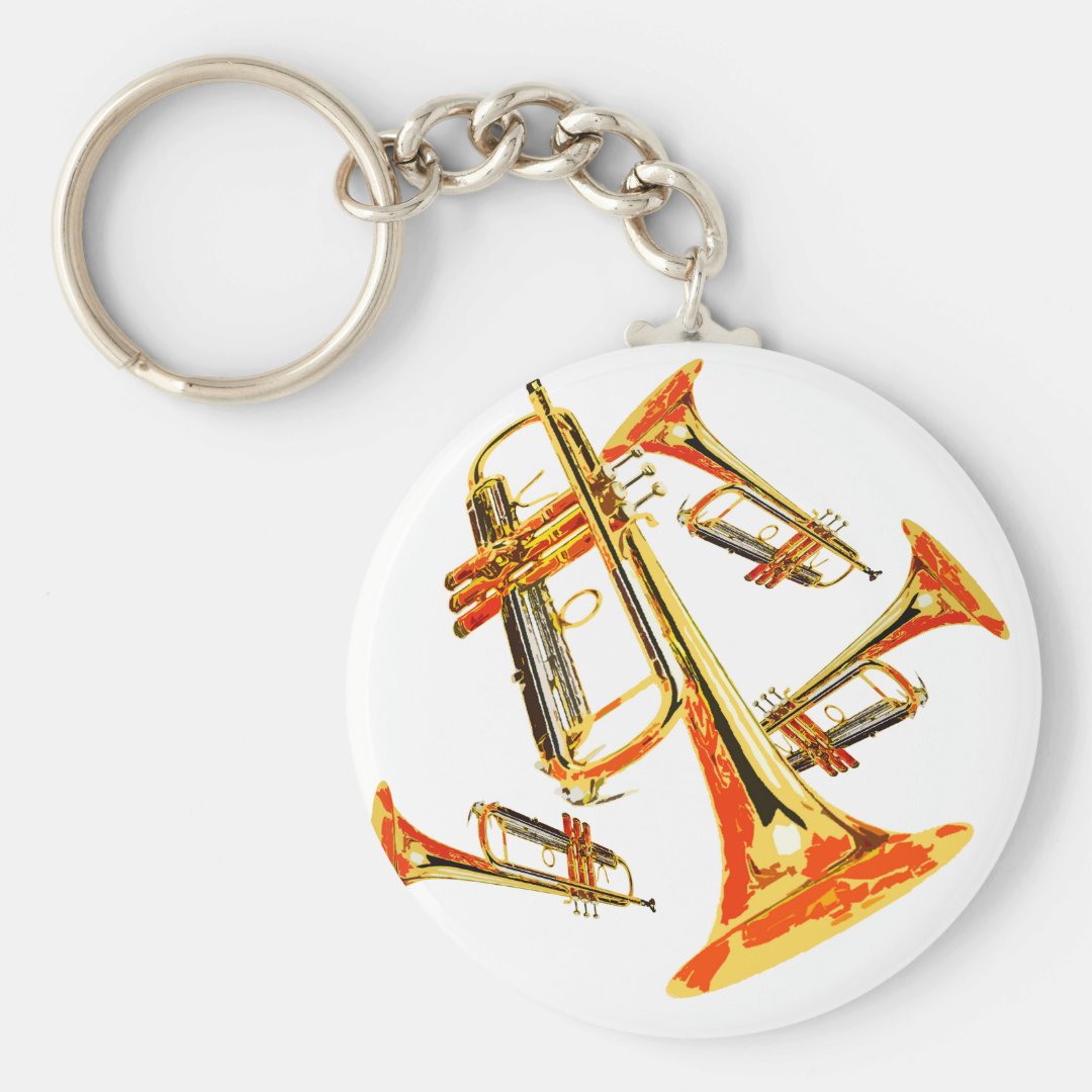 Multiple Trumpets Keychain Zazzle