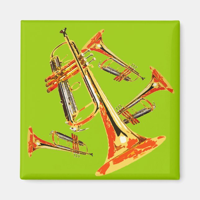Multiple Trumpets Magnet (Front)