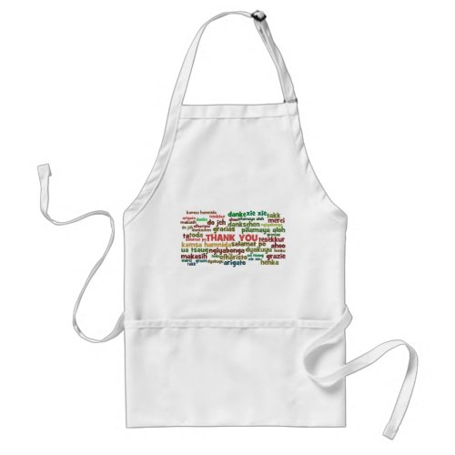Multiple Ways to Say Thank You in Many Languages Adult Apron
