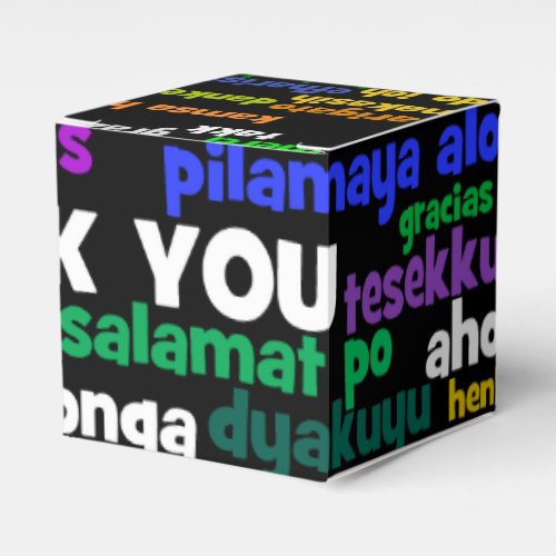 Multiple Ways to Say Thank You in Many Languages Favor Boxes