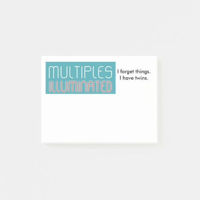 Multiples Illuminated Notepad (Twins) (Front)