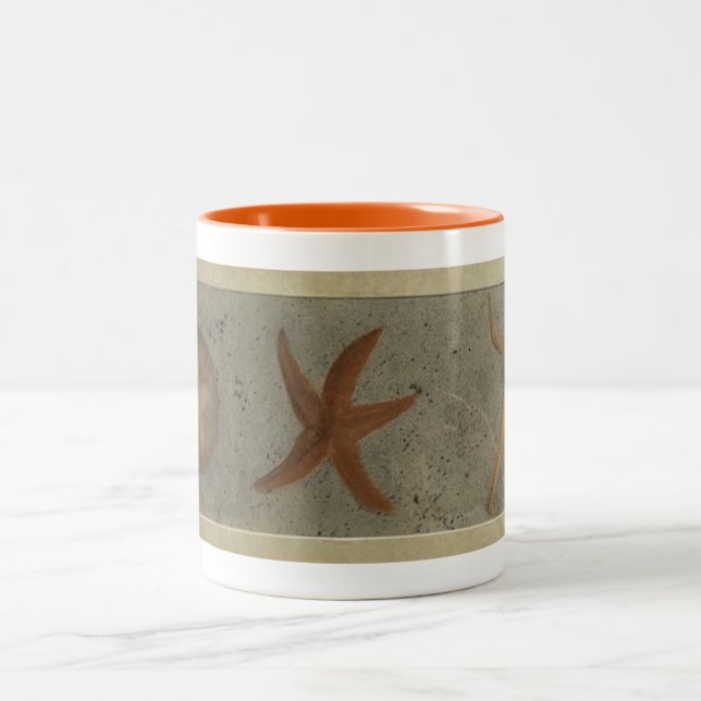 Multiples of 5, Sand Dollar Starfish Person Mugs (Center)