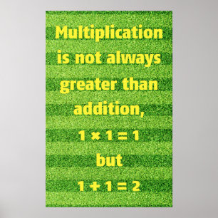 Multiplication and Addition - Math Poster