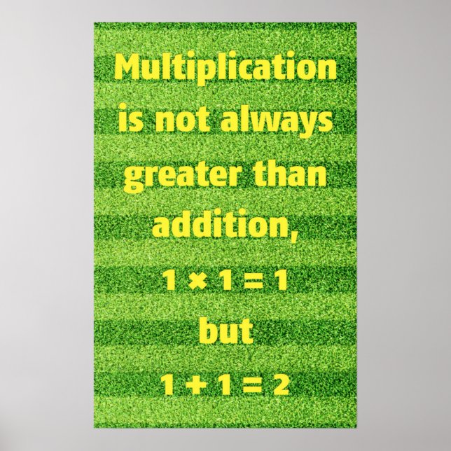Multiplication and Addition - Math Poster (Front)
