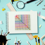 Multiplication Chart Sticker<br><div class="desc">A sticker with a multiplication chart in pastel colors to help your children to learn multiplications. It could be stick everywhere,  or you could just make a gift to a kid or a teacher!</div>