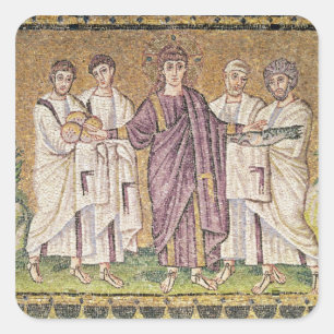 Multiplication of the Bread and Fishes Square Sticker