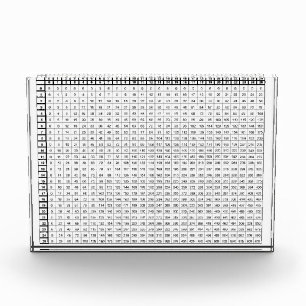 Multiplication Table 25 by 25 Acrylic Award