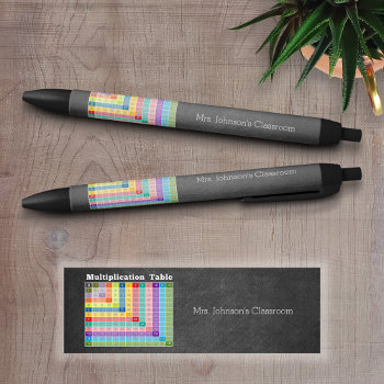 Multiplication Table Classroom Instant Calculator Black Ink Pen by ForTeachersOnly at Zazzle