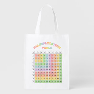 Multiplication Table For Classroom Grocery Bag