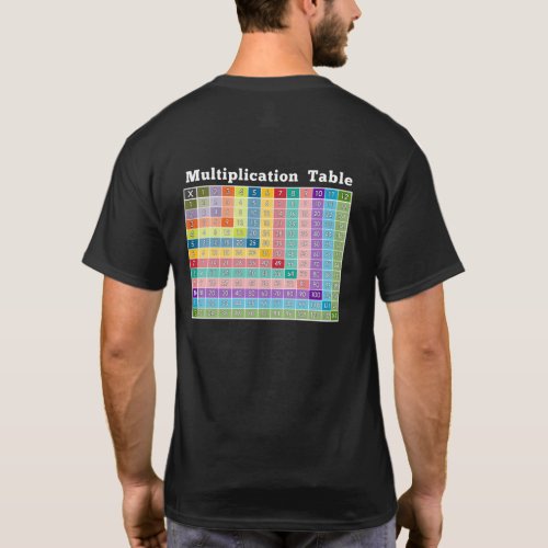 Multiplication Table for Teachers and Math Geeks T_Shirt