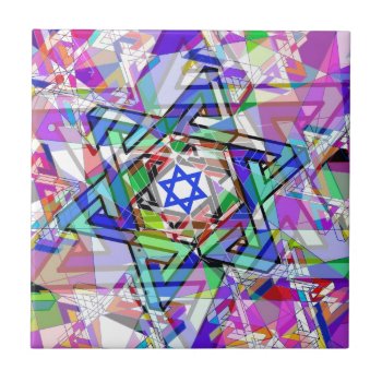Multiplicity Of The Star Of David Ceramic Tile by religiononline at Zazzle