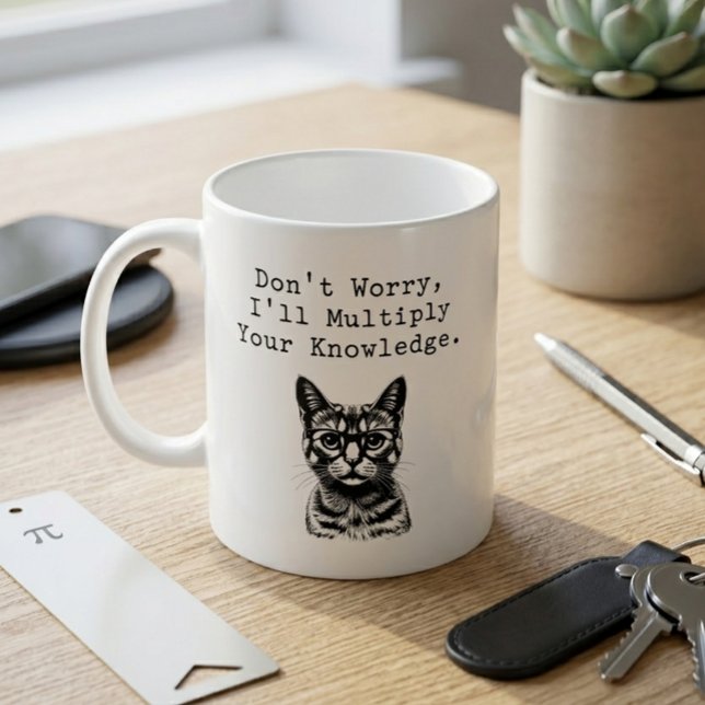 Multiply Your Knowledge Math Teacher Saying Coffee Mug (Creator Uploaded)