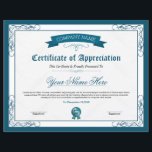 Multipurpose Certificate<br><div class="desc">Certificate of appreciation</div>