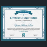 Multipurpose Certificate<br><div class="desc">Certificate of appreciation</div>