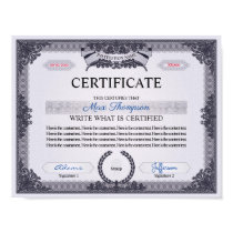 Multipurpose Certificate Poster Multipurpose Certificate Poster