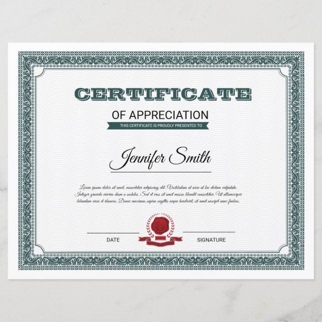 Multipurpose Certificate Template (Front)
