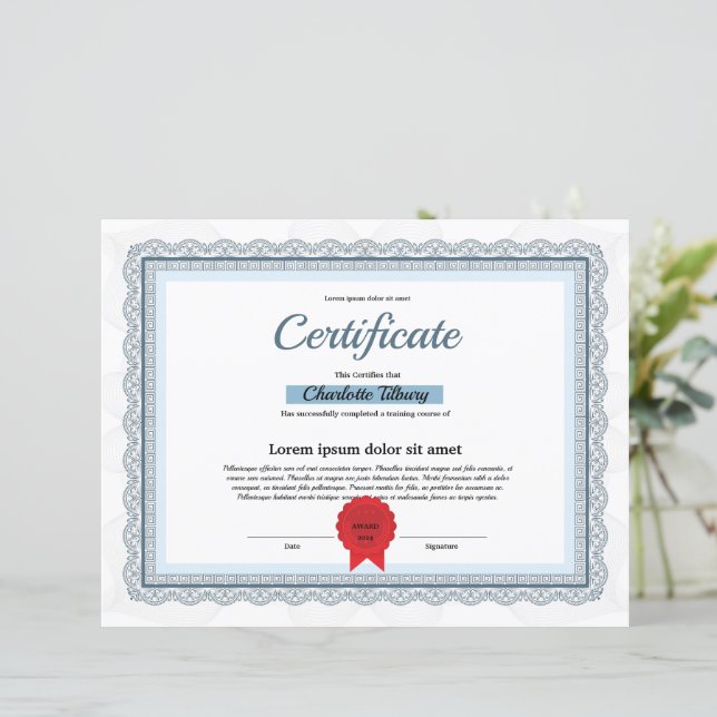 Multipurpose Certificate Template (Standing Front)