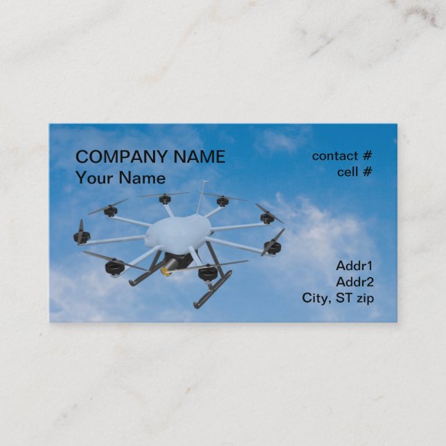 multirotor surveillance drone business card (Front)