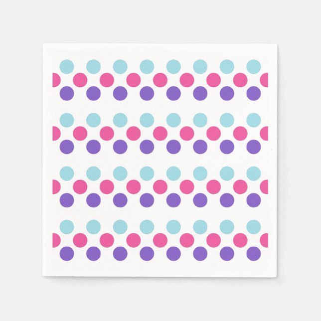 Multisexual Pride Flag Colors Polkadots Napkins (Front)
