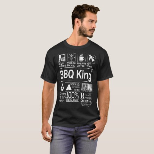 Multitasking BBQ King Specialist Barbecue Tshirt