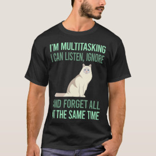 Multitasking Birman Cat 01 T-Shirt