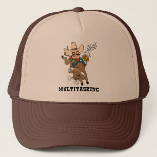 Multitasking Bull Rider Trucker Hat