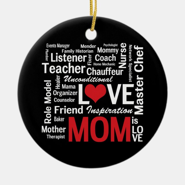 Multitasking Mom - Mother's Day or Mom's Birthday Ceramic Ornament (Front)