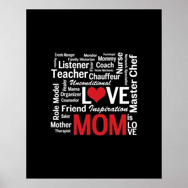 Multitasking Mom - Mother's Day or Mom's Birthday Poster (Front)