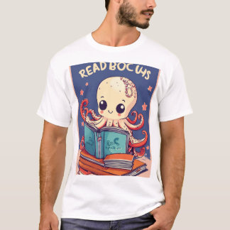 Multitasking Octopus: A Whimsical, Animated Sticke T-Shirt