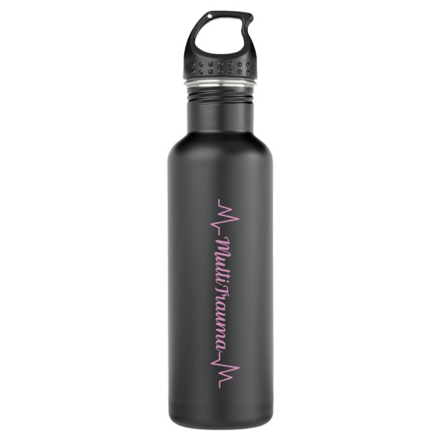 MultiTrauma Stainless Steel Water Bottle (Front)