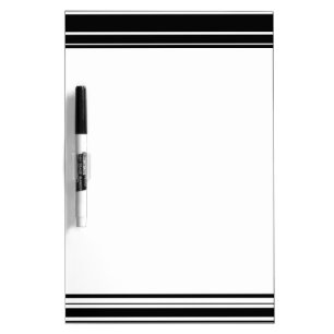 Multitudes of Uneven Black and White Stripes Dry-Erase Board