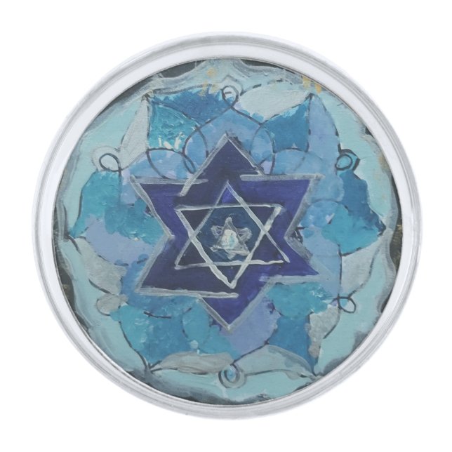 Multiverse Star of David Silver Finish Lapel Pin (Front)