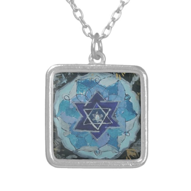 Multiverse Star of David Silver Plated Necklace (Front)