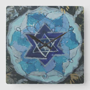 Multiverse Star of David Square Wall Clock