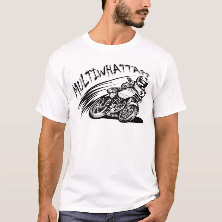 Herren T-Shirt Multistrada Graphic Print – 100% Baumwolle, Klassischer Schnitt, Für Alltag & Freizeit