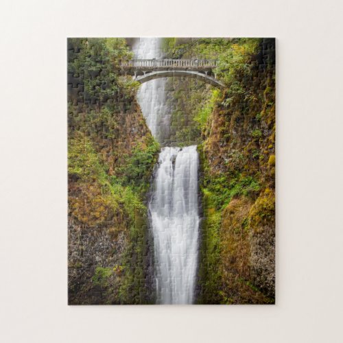 Multnomah Falls Along The Columbia River Gorge 2 Jigsaw Puzzle