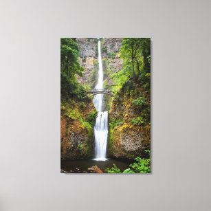 Multnomah Falls Along The Columbia River Gorge Canvas Print