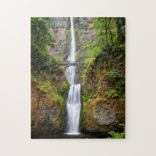 Multnomah Falls Along The Columbia River Gorge Jigsaw Puzzle