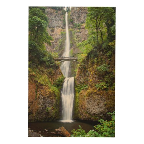 Multnomah Falls Along The Columbia River Gorge Wood Wall Art