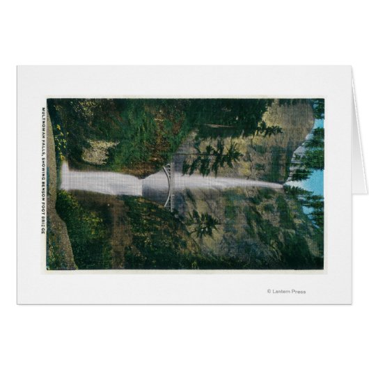 Multnomah Falls and Benson Foot Bridge 2 Cards (Front Horizontal)