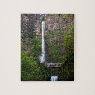 Multnomah Falls Bridge Repair, Oregon Jigsaw Puzzle
