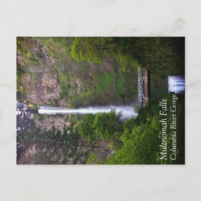 Multnomah Falls Bridge Repair, Oregon Postcard (Front)
