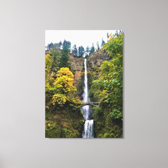 Multnomah Falls, Columbia River Gorge, Oregon Canvas Print (Front)