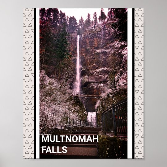 Multnomah Falls Columbia River Gorge Oregon Photo Poster