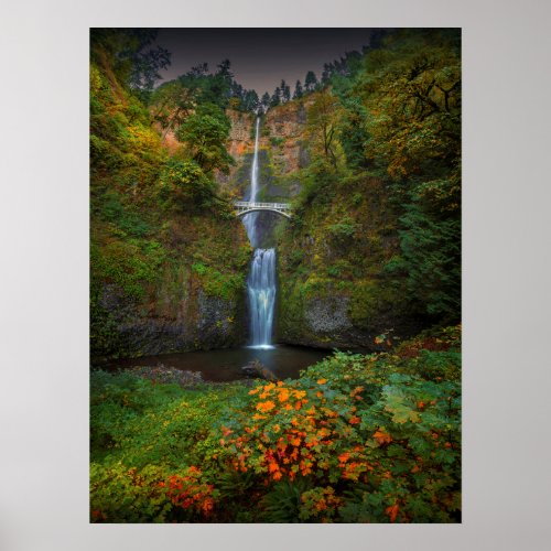 Multnomah Falls  Columbia River Gorge Oregon Poster