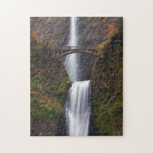 Multnomah Falls in late Autumn Jigsaw Puzzle