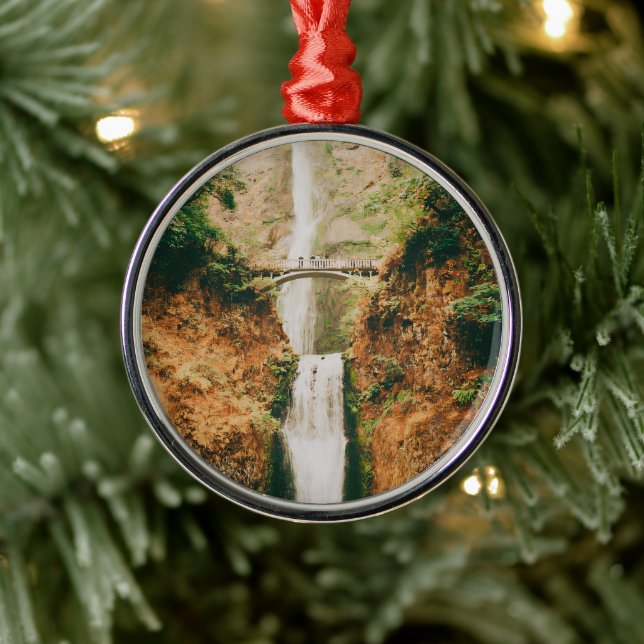 Multnomah Falls  Metal Ornament (Tree)