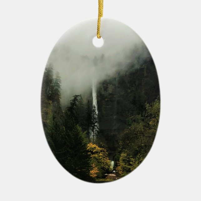 Multnomah Falls, OR Ceramic Ornament (Front)