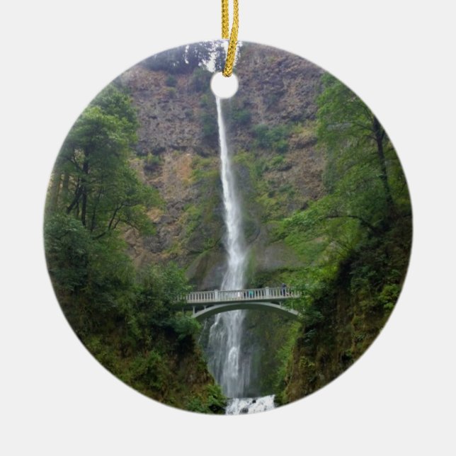 Multnomah Falls, OR Ceramic Ornament (Front)