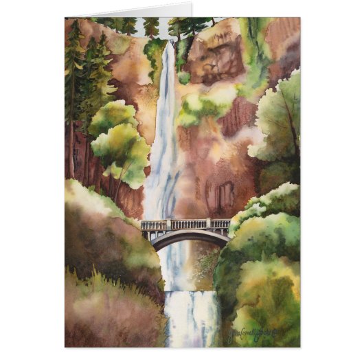 Multnomah Falls, Oregon. Blank Cards (Front)